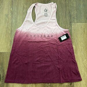 NWT CycleBar Flare Tank Maroon Ombre Size M